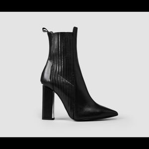 AllSaints Cubista Black Lesther Block Heel Booties